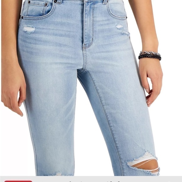 VANILLA STAR Juniors' Ripped High-Rise Jeans pants  size 7 - Picture 3 of 14